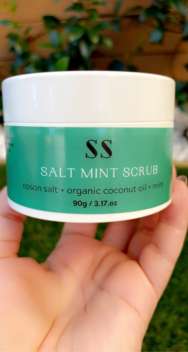 Salt Mint Scrub | epsom salt + organic coconut oil + mint